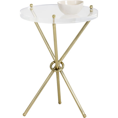 Cher 22 X 16 inch Clear / Antique Brass End Table